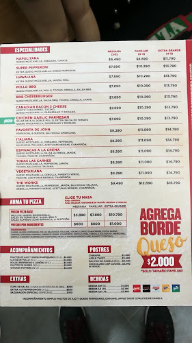Opinii despre Papa John´s Eyzaguirre în Santiago - Gastronomía y hostelería