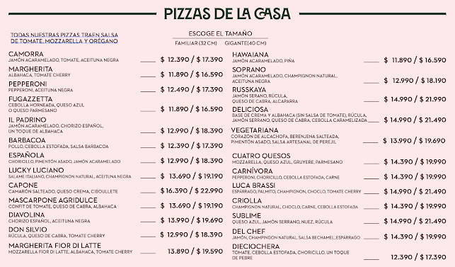 Mascarpone Pizza y Pasta Las Condes