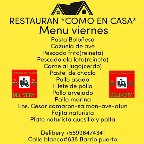 Restaurant Como En Casa - Gastronomía y hostelería