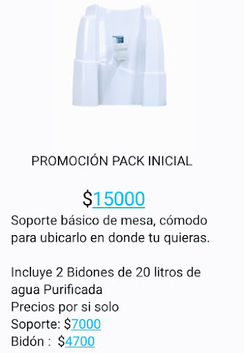 Agua purificada Ríos del Maipo - La Florida