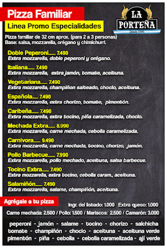 Pizzería La Porteña Phone number