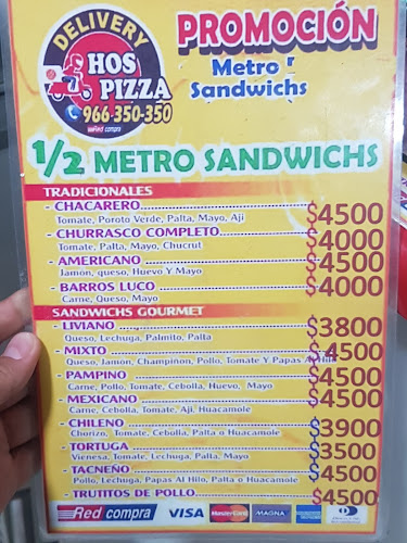 Delivery Hos Pizza - Alto Hospicio
