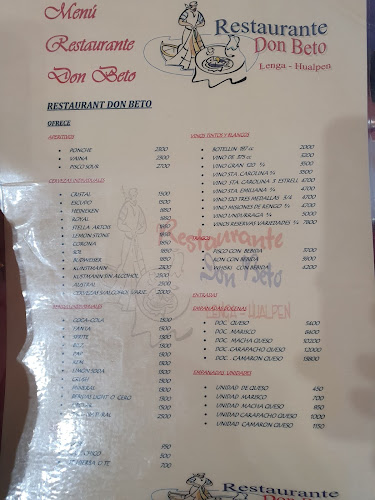 Opinii despre Restaurant Don Beto în Hualpén - Gastronomía y hostelería