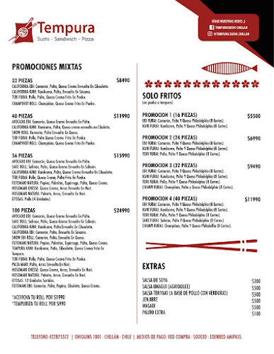 Opinii despre Tempura Sushi Chillan în Chillán - Gastronomía y hostelería