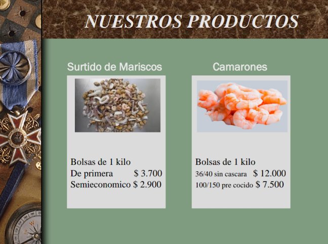 Margaritas productos mar y tierra