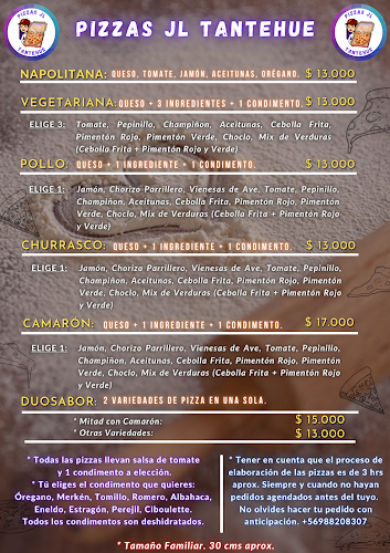 Pizzas JL Tantehue