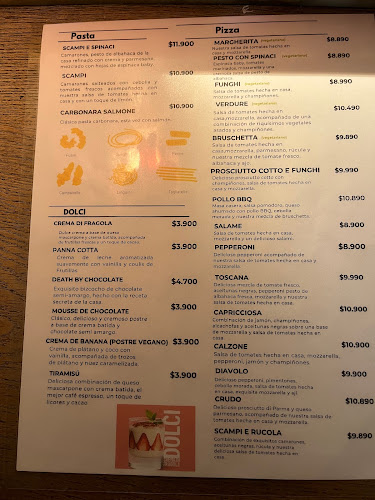 Vapiano pasta y pizza Pedro de Valdivia