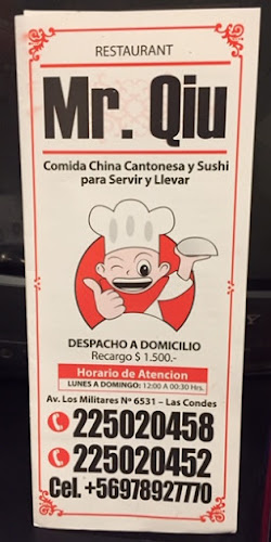 Restaurante gastronomía china Mr. Qiu - Las Condes