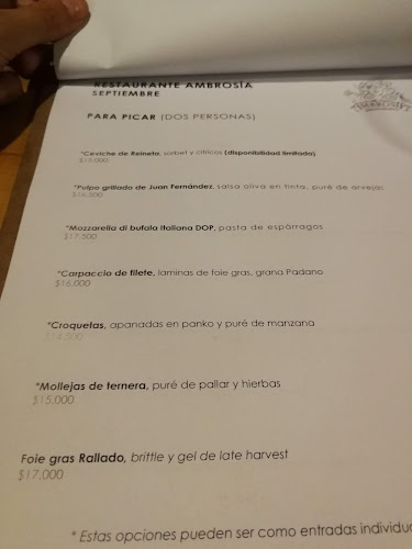 Ambrosia Restaurant Phone number