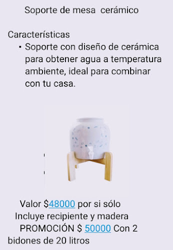 Agua purificada Ríos del Maipo - Gastronomía y hostelería