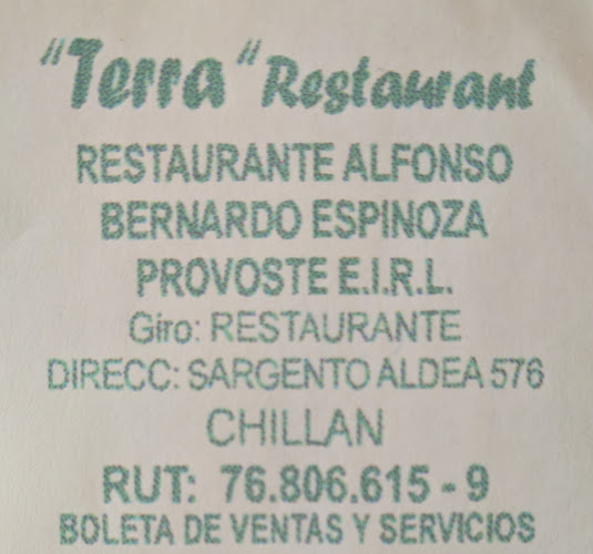 Terra Restaurant - Gastronomía y hostelería