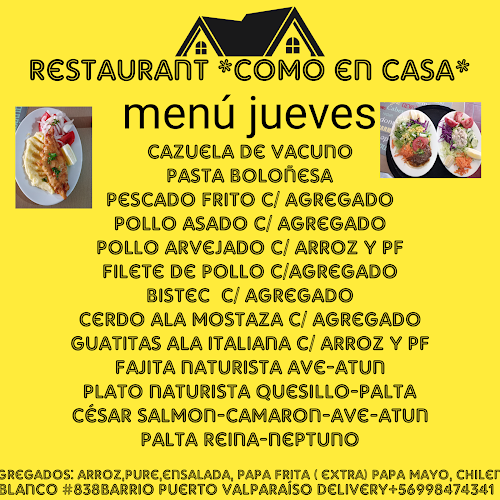 Restaurant Como En Casa - Valparaíso