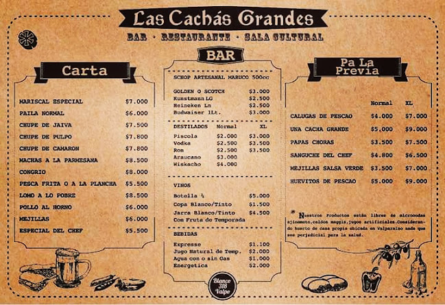 Reviews of Las Cachás Grandes in Valparaíso - Gastronomía y hostelería