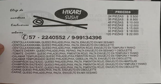 Reviews of Hikari Sushi in Iquique - Gastronomía y hostelería