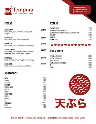 Tempura Sushi Chillan - Gastronomía y hostelería