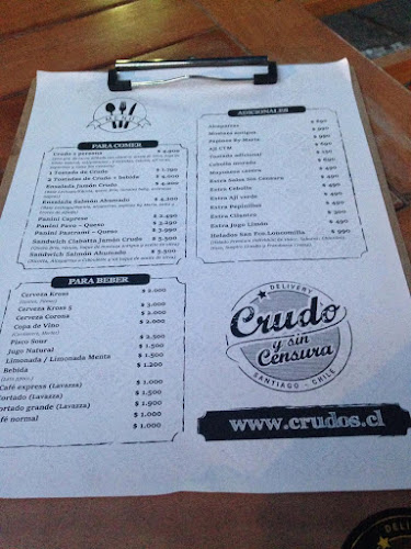 Reviews of Crudo Sin Censura - Providencia in Providencia - Gastronomía y hostelería