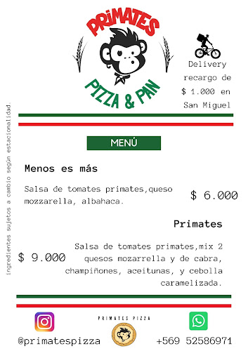 Primates pizza - Puente Alto