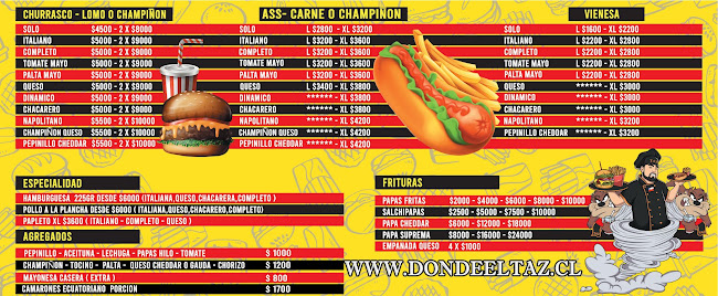 Hamburguesería bajon del taz